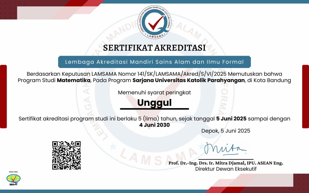 Program Studi Matematika dan Fisika Raih Akreditasi Unggul dari LAMSAMA